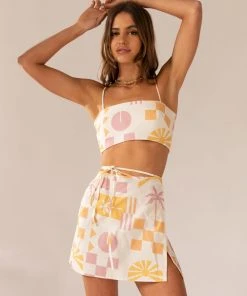 Peppermayo Exclusive Seaside Sweethearts Wrap Mini Skirt - Under The Palms -Peppermayo cloth-shop dc2985b3e5c54679b4bf6a2190be5b8c
