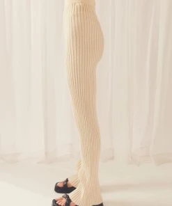 Peppermayo Exclusive Snowfall Rib Knit Pants - Oatmeal -Peppermayo cloth-shop de227c6155c24a5585b7a39650191f4d