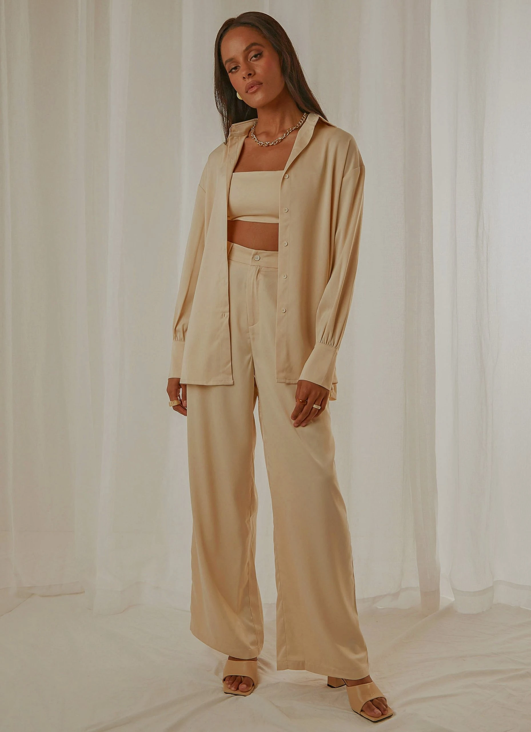 Peppermayo Exclusive Monet Oversized Shirt - Ivory 3 Peppermayo Exclusive Monet Oversized Shirt - Ivory - Image 3