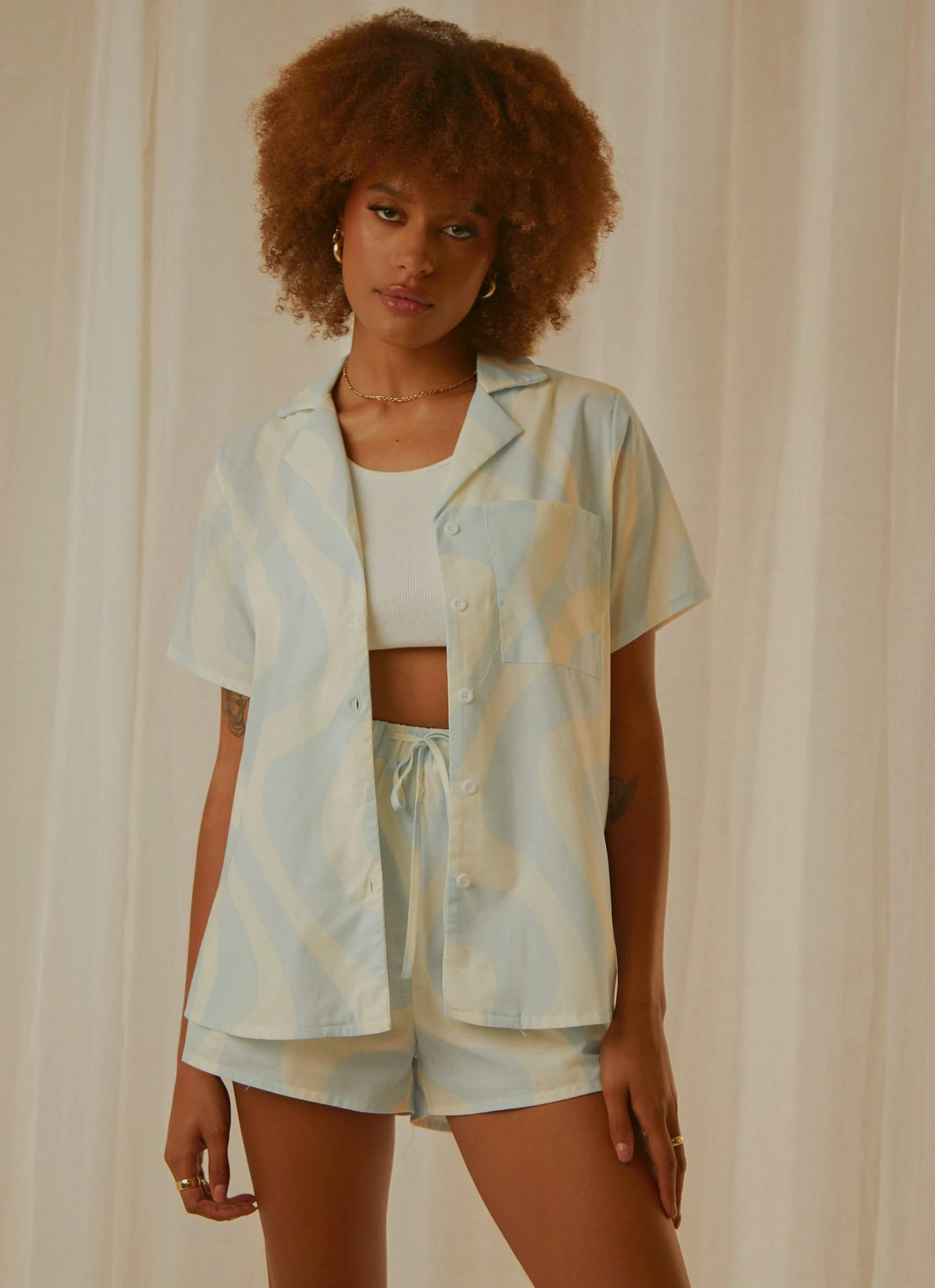 Peppermayo Exclusive Feels Like Sunday Shirt - Light Blue Wave 3 Peppermayo Exclusive Feels Like Sunday Shirt - Light Blue Wave - Image 3