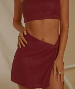 Peppermayo Exclusive European Edition Mini Skirt - Burgundy -Peppermayo cloth-shop e2f442cb3f0048cdb2ea531abd54eca8 scaled