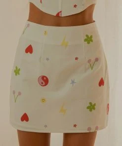 Peppermayo Exclusive Morning Market Mini Skirt - 90s Motif