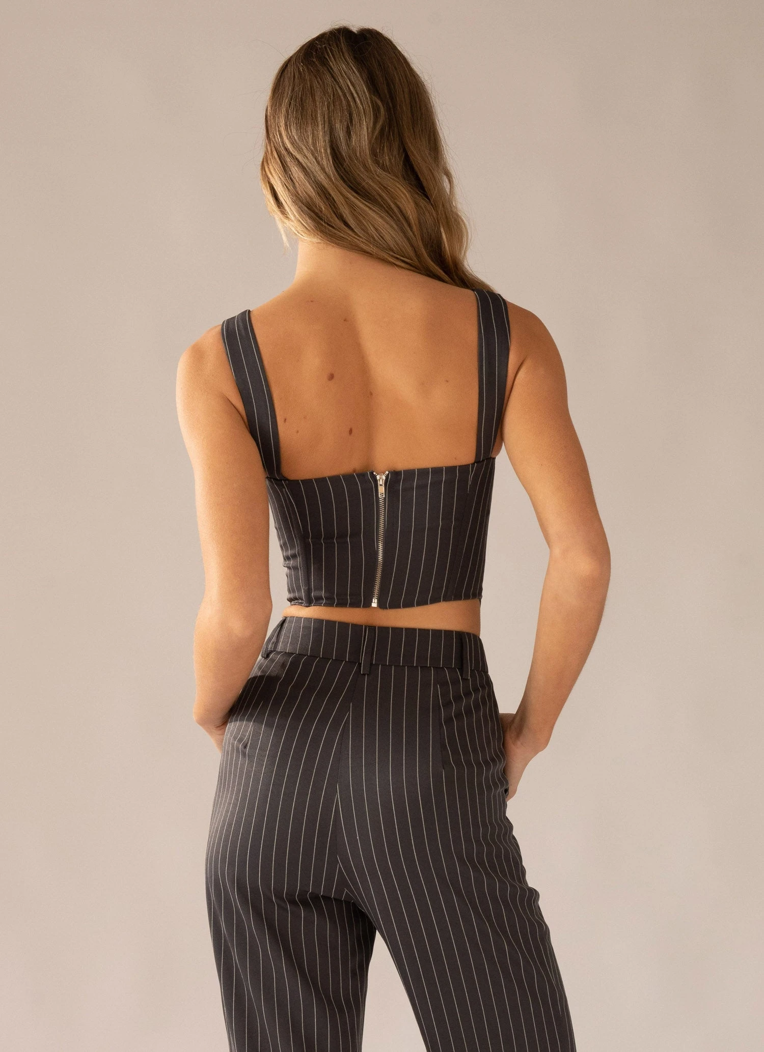 Peppermayo Exclusive Mia Suit Bustier - Charcoal 5 Peppermayo Exclusive Mia Suit Bustier - Charcoal - Image 5