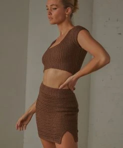 Peppermayo Exclusive Love Like This Crochet Crop - Choc Brown -Peppermayo cloth-shop e52bcc1edd6045feb8c0bd9c9afd4182 scaled