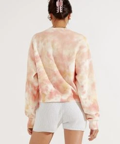 Champion Reverse Weave Cloud Dye Crew - Pink Tie Dye -Peppermayo cloth-shop e581dae3e5ae45129fdde8760cf0717a