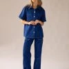 Peppermayo Exclusive Painters Shirt Top - Blueprint