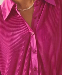 Peppermayo Exclusive Change Of Pace Plisse Shirt - Magenta -Peppermayo cloth-shop e624287b3d314d5ebb32526710336a15