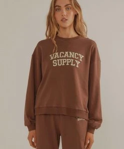 Vacancy Supply Camp Varsity Crewneck - Choc Brown -Peppermayo cloth-shop e815b0ebf1414b55b37c051c04cc7314 scaled