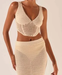 Peppermayo Exclusive Dreaming Of The Coast Crochet Corset - Seashell -Peppermayo cloth-shop e835a1e51b3042deb75a2babe3c7106b scaled