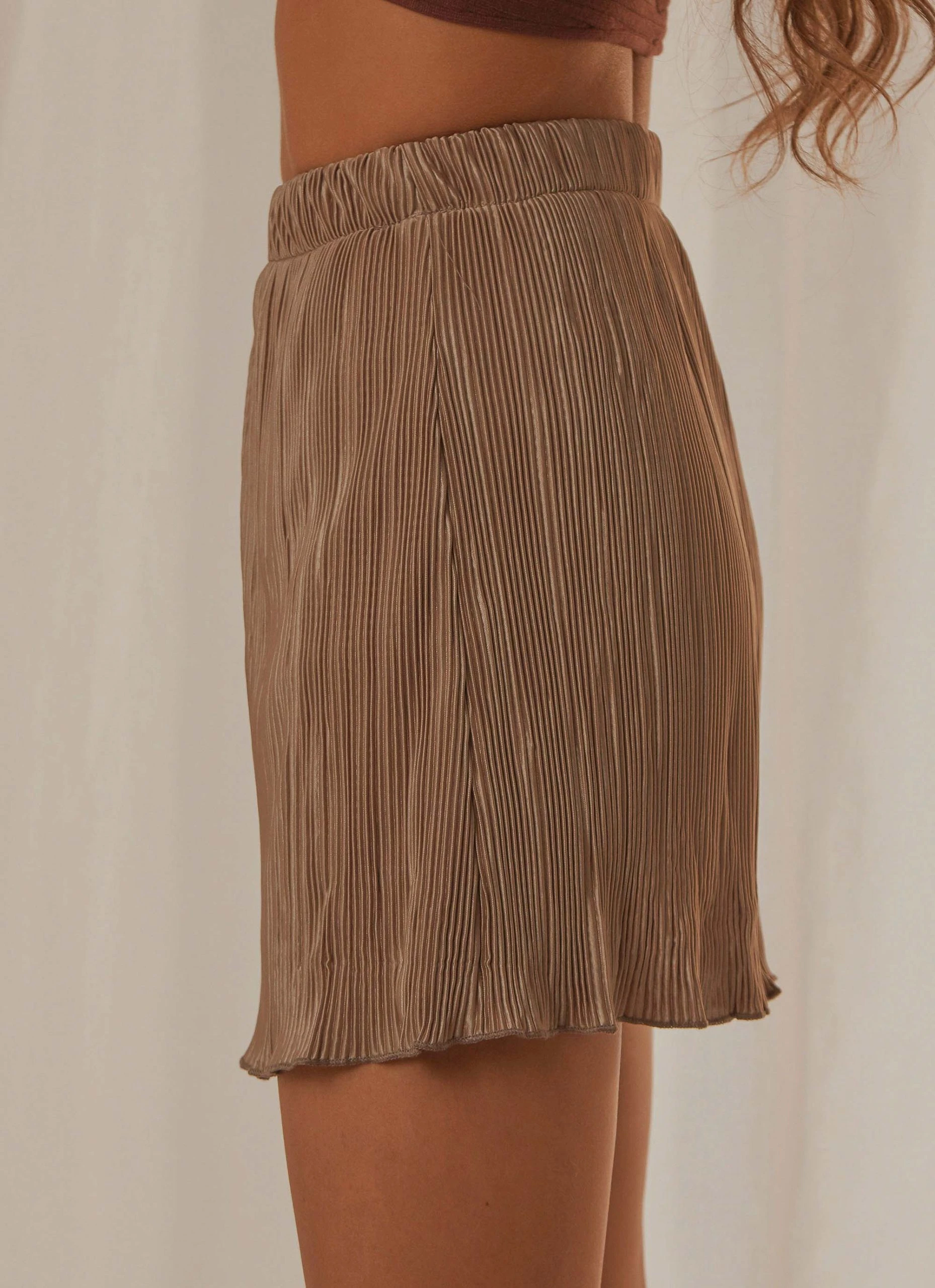 Peppermayo Exclusive Waves Of Light Mini Skirt - Taupe 5 Peppermayo Exclusive Waves Of Light Mini Skirt - Taupe - Image 5