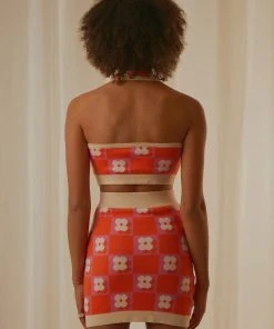 Peppermayo Exclusive Flower Market Knit Halter - Orange Mod Floral -Peppermayo cloth-shop e9e8b03357db44758d653837e4875964 scaled