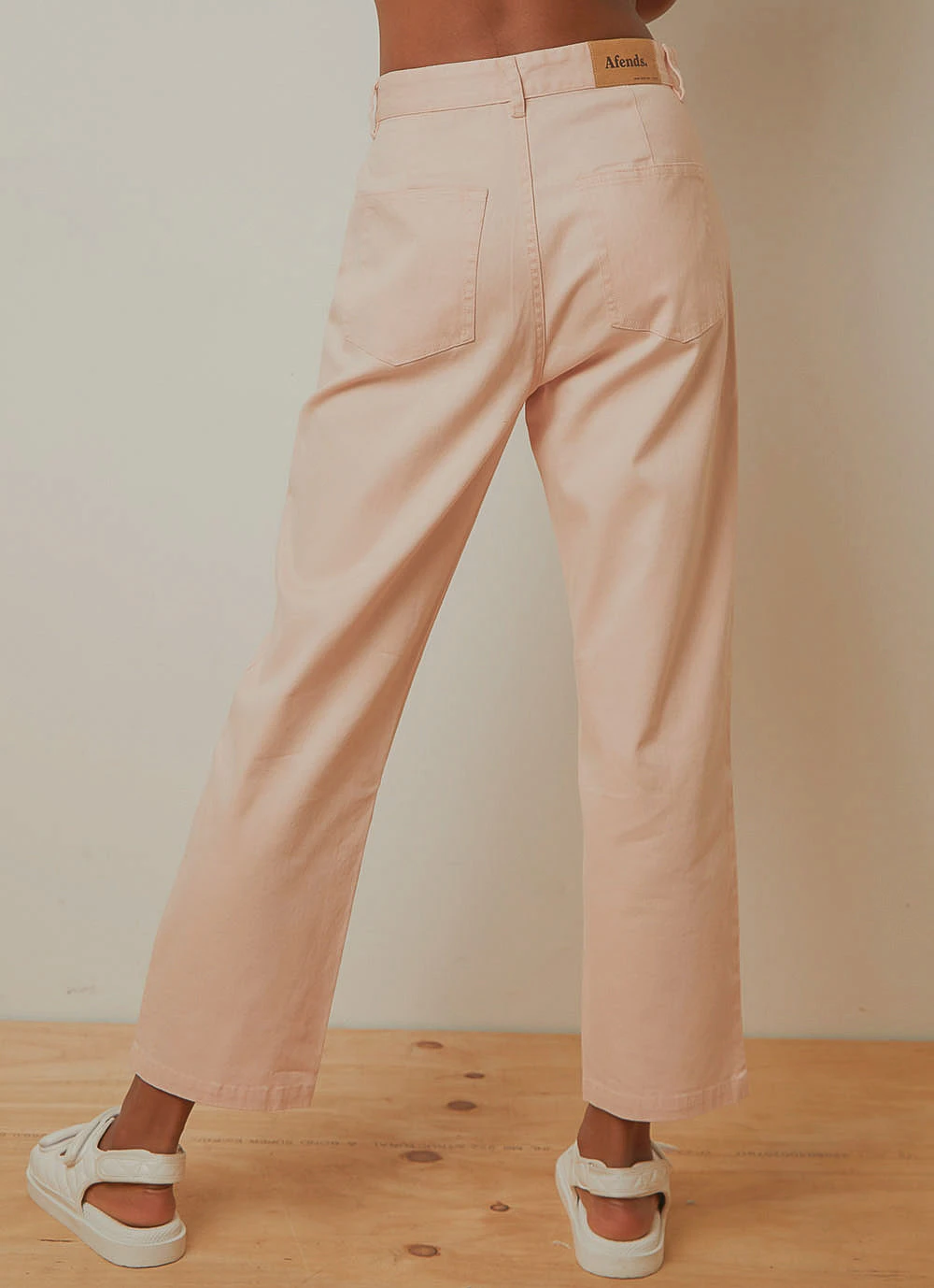 Afends Shelby Hemp High Waist Wide Leg Pant - Ash Pink 5 Afends Shelby Hemp High Waist Wide Leg Pant - Ash Pink - Image 5