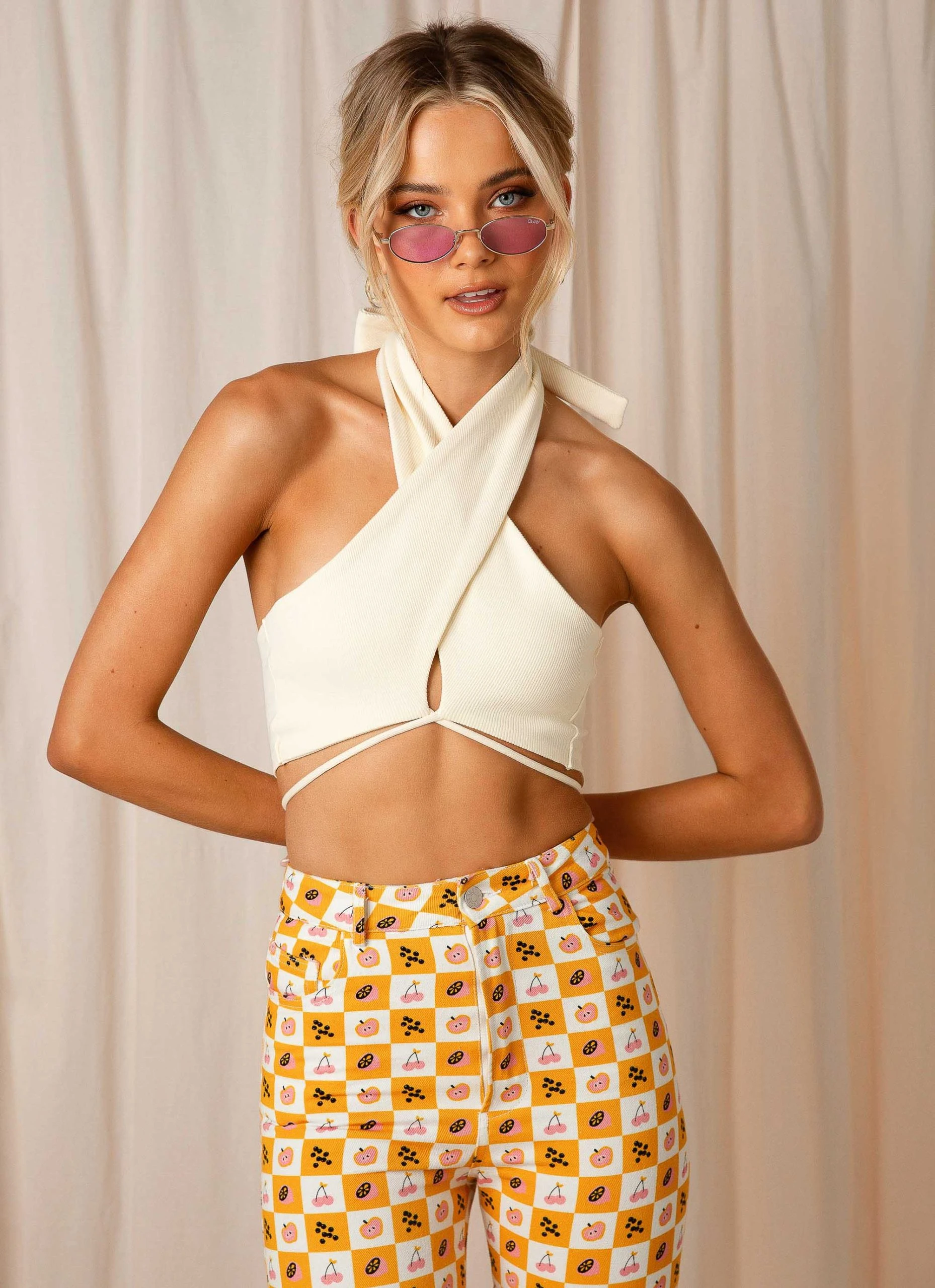 Peppermayo Exclusive On The Run Crop - Ivory 2 Peppermayo Exclusive On The Run Crop - Ivory - Image 2