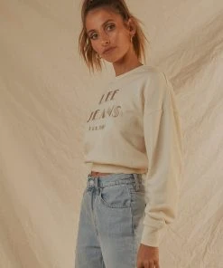 Lee Power Crew Sweat - Ecru -Peppermayo cloth-shop ed3a9d5d0757445ba346f354273957ca scaled