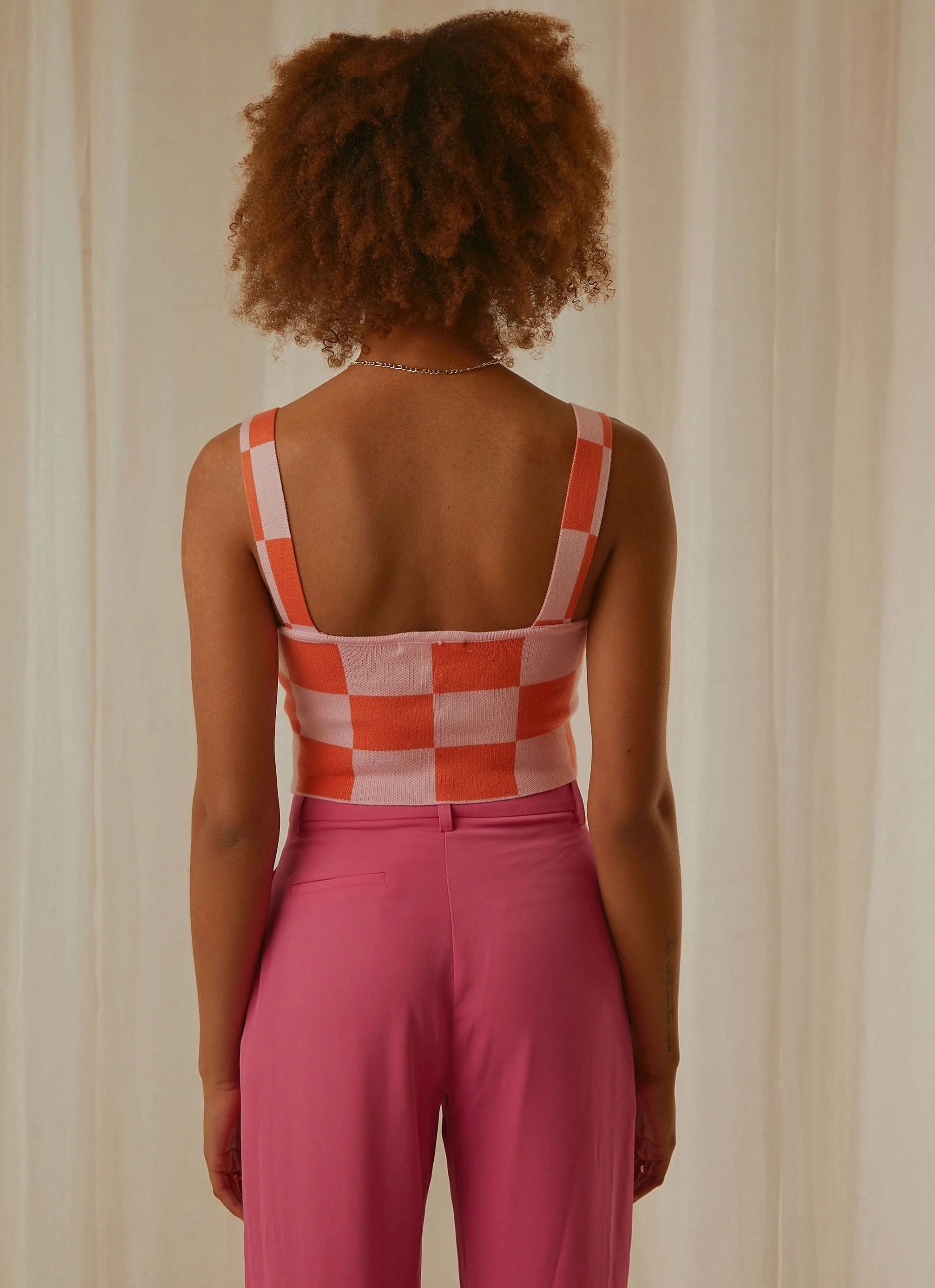 Peppermayo Exclusive Alfresco Nights Bustier Top - Pink Check 5 Peppermayo Exclusive Alfresco Nights Bustier Top - Pink Check - Image 5