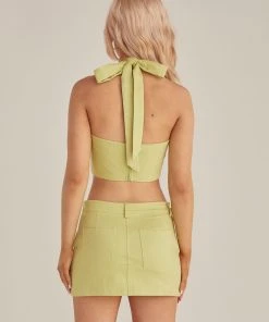 Riley Hubatka X Peppermayo Feel The Sun Drill Mini Skirt - Sage -Peppermayo cloth-shop ed7ecb6d8b874279b06cd1a23f4a4f7d scaled