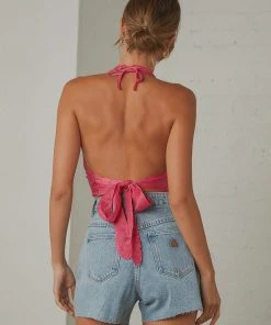 Peppermayo Exclusive Betty Halter Neck Top - Magenta -Peppermayo cloth-shop edcb2663187944489e1601aa3565e1df