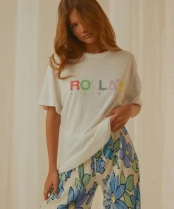 Rolla's Candy Logo Tomboy Tee - White