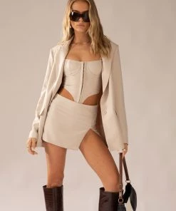 Peppermayo Exclusive Maggie Mini Skirt - Stone