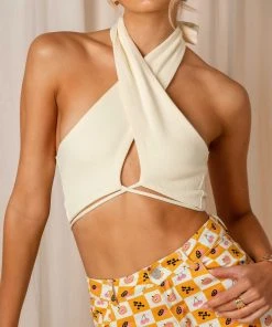 Peppermayo Exclusive On The Run Crop - Ivory