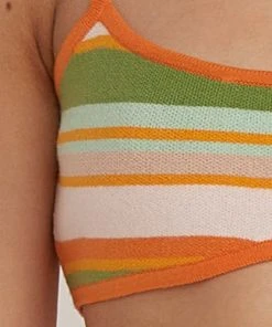 Riley Hubatka X Peppermayo Avenue Knit Bralette - Melon Stripe -Peppermayo cloth-shop f0bdd2016eef4988930685b3cf9d2479