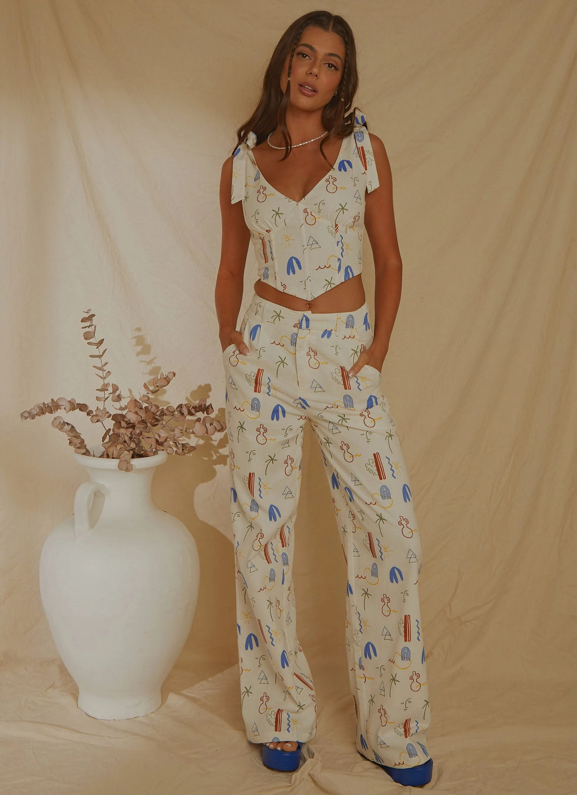 Peppermayo Exclusive Parisian Life Linen Bustier - Santorini 4 Peppermayo Exclusive Parisian Life Linen Bustier - Santorini - Image 4