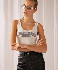 Wrangler Waves Logo Tank - Vintage White