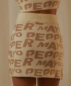 Peppermayo Exclusive Easy Love Knit Mini Skirt - Latte Logo -Peppermayo cloth-shop f837950450e342c28db13d3a2a4c0d6d scaled
