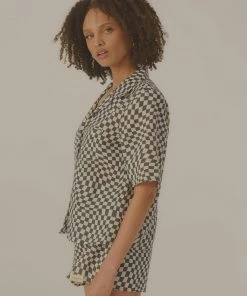 Vacancy Supply Turbocharge Organic Linen Shirt - Charcoal-White -Peppermayo cloth-shop f85600fee1f0446eb4d38177ebaac11a scaled