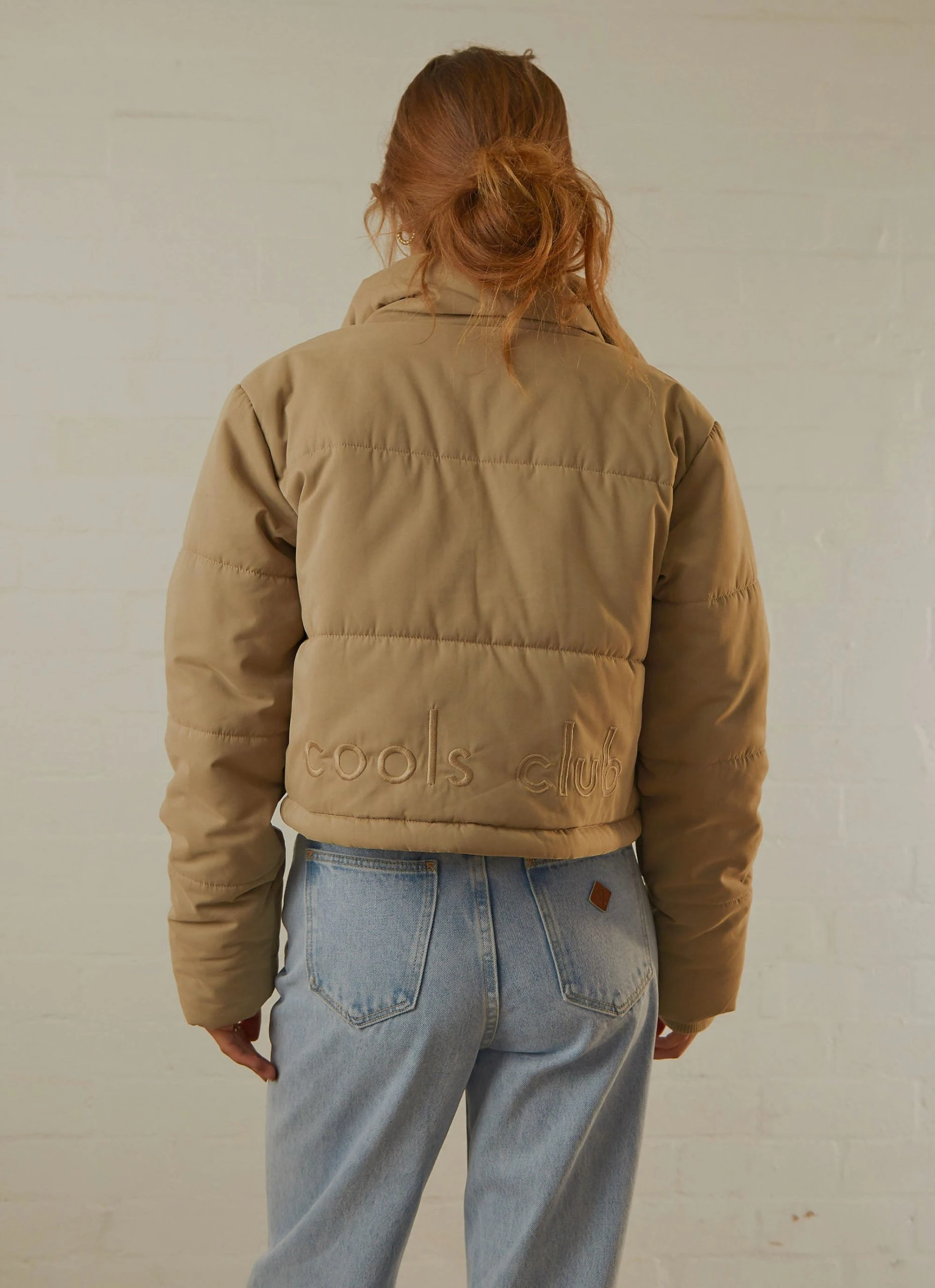 Cools Club Crop Porter Puffer Jacket - Smoke 6 Cools Club Crop Porter Puffer Jacket - Smoke - Image 6