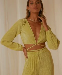 Peppermayo Exclusive Malibu Dreaming Wrap Top - Sage