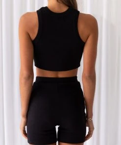 Peppermayo Exclusive Spencer Organic Cotton Rib Tank - Black -Peppermayo cloth-shop fba42badf00c470396d79c24e982e121