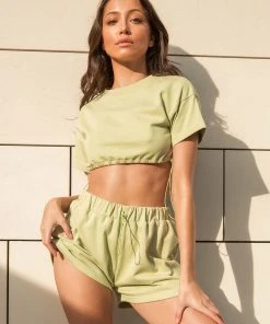 Peppermayo Exclusive Weekend Resort Crop Top - Sage