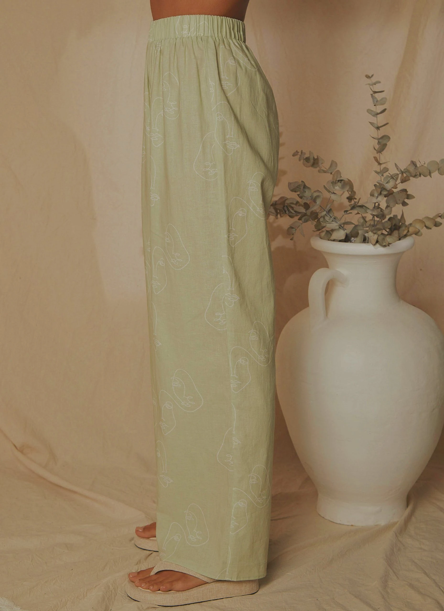 Peppermayo Exclusive Isola Linen Pants - Sage 4 Peppermayo Exclusive Isola Linen Pants - Sage - Image 4