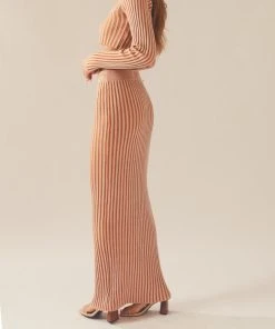 Peppermayo Exclusive Gwen Two-Tone Knit Skirt - Terracotta -Peppermayo cloth-shop fcadfe512948402082378c7114e500aa