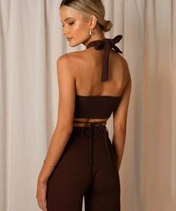 Peppermayo Exclusive On The Run Crop - Choc Brown -Peppermayo cloth-shop fe65cf91dbad465e81a248df18b75532 scaled