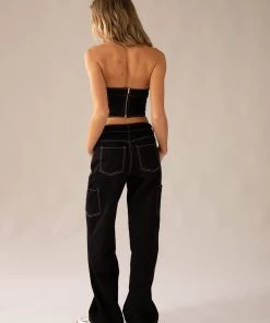 Peppermayo Exclusive Working Overtime Utility Cargo Pants - Pitch -Peppermayo cloth-shop fe8fa32524bd451a8c4015296de702cb