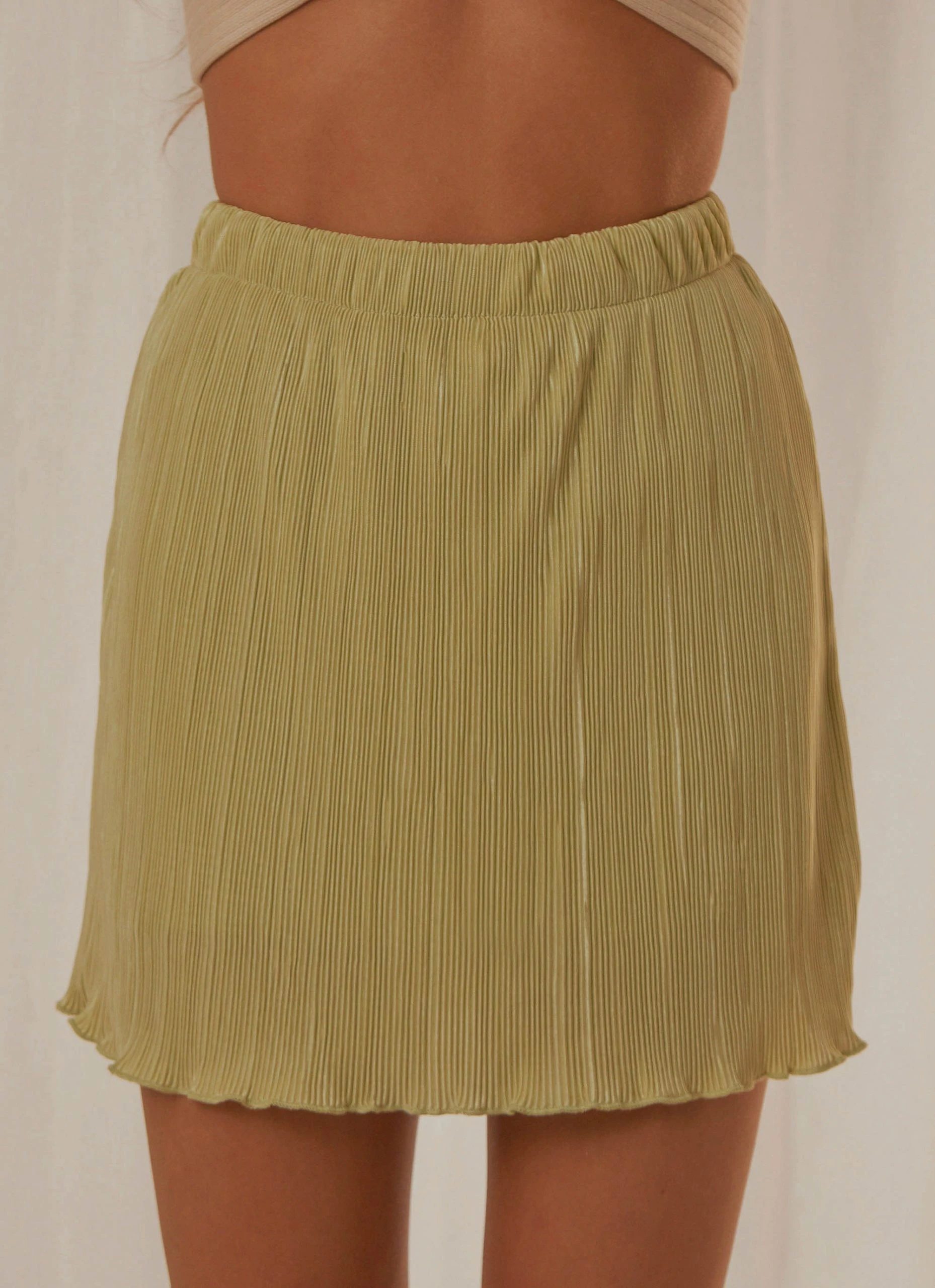 Peppermayo Exclusive Waves Of Light Mini Skirt - Sage 4 Peppermayo Exclusive Waves Of Light Mini Skirt - Sage - Image 4