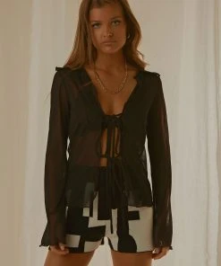 Peppermayo Exclusive Parisian Balcony Tie Top - Black -Peppermayo cloth-shop ff2f3c97cd884110b2c4c1d64ca43079 scaled