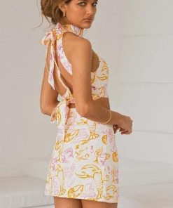 Peppermayo X Rikki Day La Dolce Vita Linen Mini Skirt - Oceanus -Peppermayo cloth-shop ffd9f1bd681747c495efd7fd192186d0