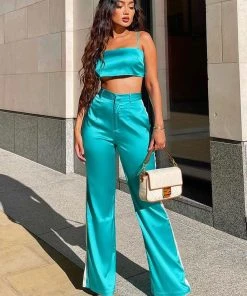 Riley Hubatka X Peppermayo Vintage Lovers Pants - Turquoise