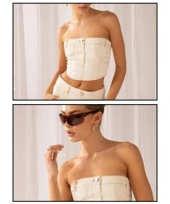 Peppermayo Exclusive Nailed It Tube Top - Mineral