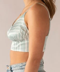 4TH & RECKLESS Francesca Top - Sage Print -Peppermayo cloth-shop untitled 1166 3