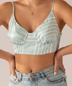 4TH & RECKLESS Francesca Top - Sage Print