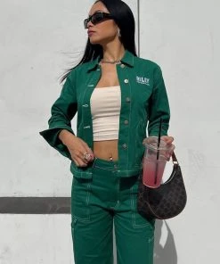 Riley Hubatka X Peppermayo Pit Stop Drill Shirt - Military Green